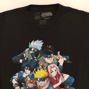 Naruto Anime Casual Crew Neck Graphic T-Shirt Adult Mens Size Small S Black